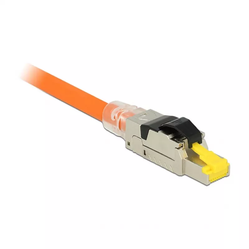 Draadconnector RJ45 DeLOCK 86485 zwart zilver transparant geel