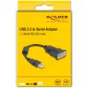 DeLOCK adapter USB 2.0 Type-A naar serieel RS-232 D-Sub 9-polig stekker 0,25 m