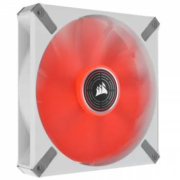 CORSAIR ML140 LED ELITE WHITE 140mm magneetlager rood-led-ventilator met AirGuide single pack