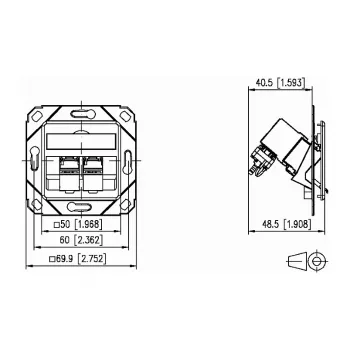 METZ CONNECT 130B12D21102-E - RJ-45 - 6a - -40 - 70 °C - wit - acrylonitril-butadieen-styreen (ABS) - zink - GHMT - CE