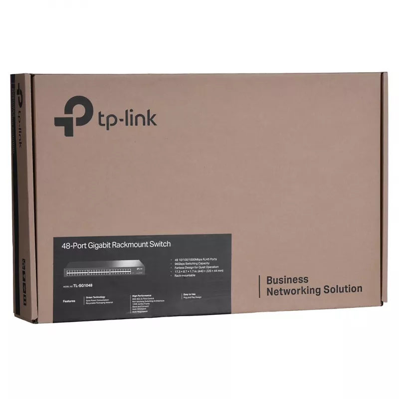 TP-Link TL-SG1048 unmanaged Gigabit Ethernet (10/100/1000) 1U zwart