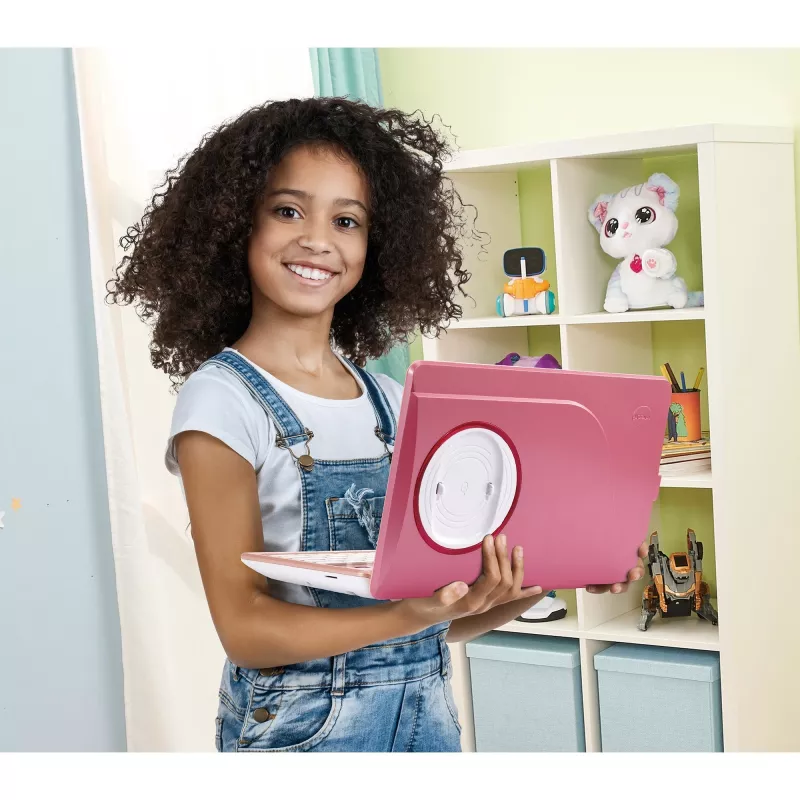 VTech Genio leerlaptop roze — kinderleerlaptop, interactief leer- en speelapparaat