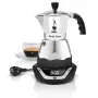 Elektrische mokakoker BIALETTI 3 kopjes Moka Timer, programmeerbaar LED-display, aluminium behuizing, kanreservoir