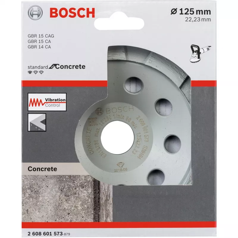 Diamant-komdoorslijpschijf Bosch 2608601573 125 mm diameter, 22,23 mm boring voor beton