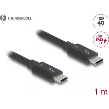 DeLOCK Thunderbolt 4-kabel 40 Gbps PD 3.1 240 W 1 m zwart