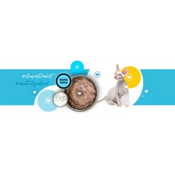 Natte voeding voor katten 3coty eend 180 g – complete graanvrije natvoeding in blik voor volwassen katten, eiwit 15 %, vet 10 %, vocht 72,8 %