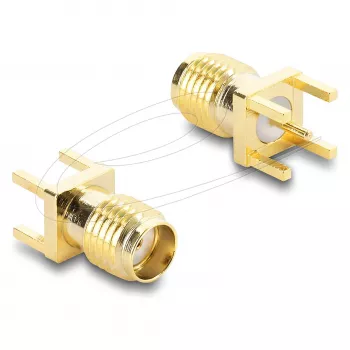 Kabel-gender-changer DELOCK 67411 SMA gouden stekker – SMA-naar-SMA-adapter