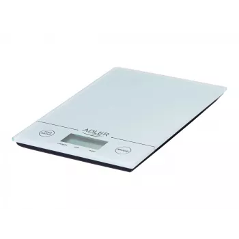 Adler AD 3138 w keukenweegschaal elektronische keukenweegschaal wit tafelblad vierkant
