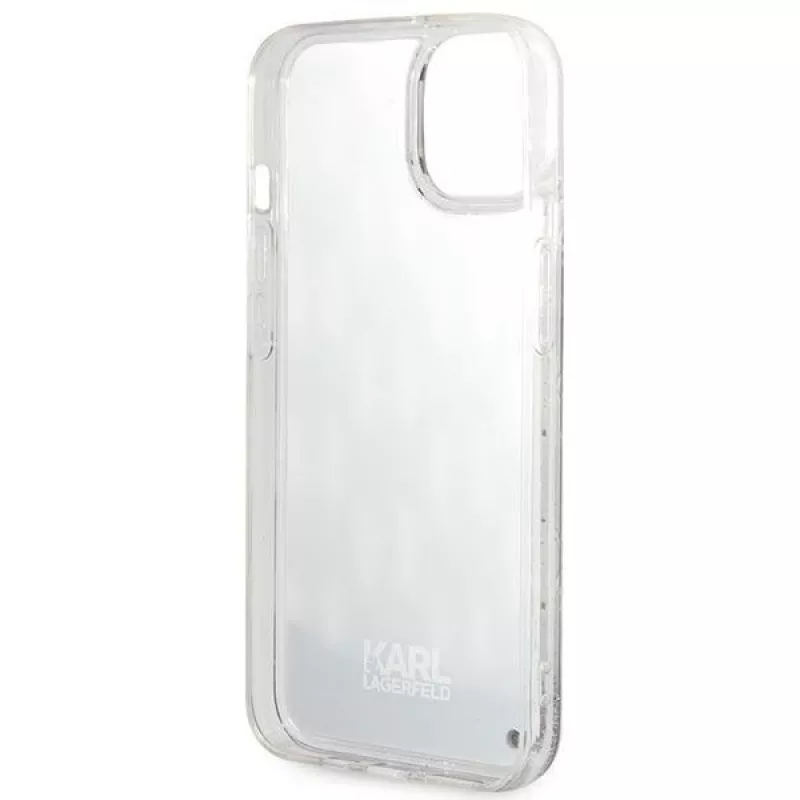 Karl Lagerfeld KLHCP14MLMNMK iPhone 14 Plus 6.7 hardcase zwart / zwart Liquid Glitter Monogram