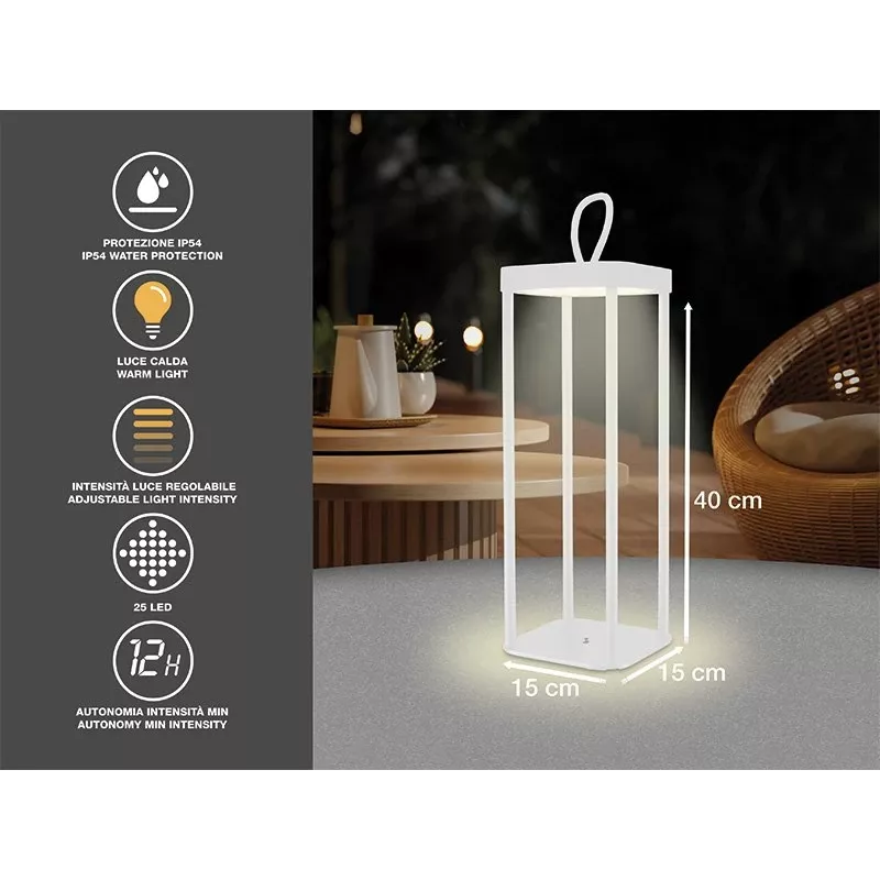 Oplaadbare lantaarn Beper P207ILI101 — draagbare witte LED-lantaarn, op batterijen
