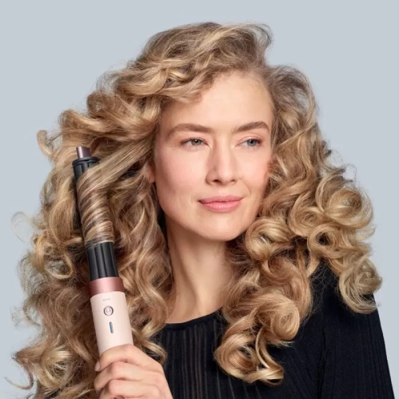 Airwrap Co-anda2x Straight + Wavy, Multistyler crème/roségoud, Bluetooth, 1.700 Watt (beschadigde verpakking)