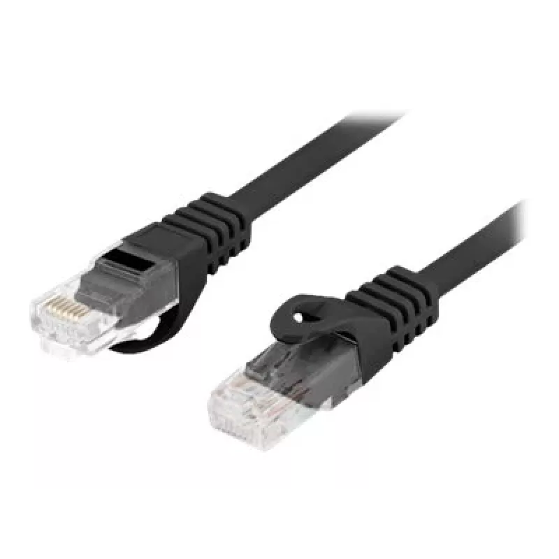 Patchkabel Cat.6 UTP LSZH CU 1m zwart Fluke getest