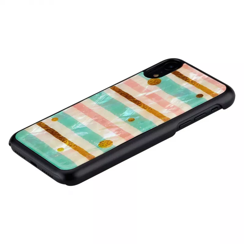 Telefoonbeschermhoes iKins voor iPhone XR — mint-zwarte beschermhoes