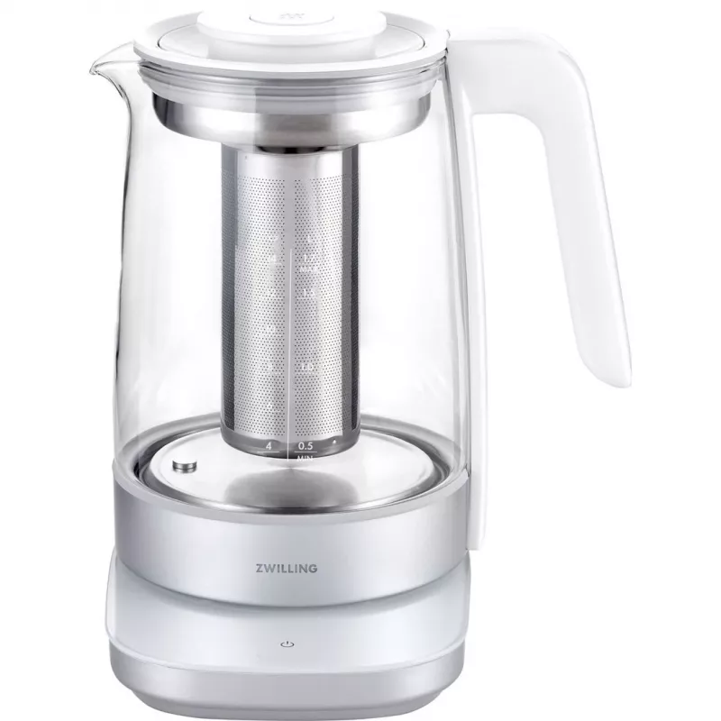 Elektrische waterkoker ZWILLING 1,7 l 1850 W, glazen behuizing, wit
