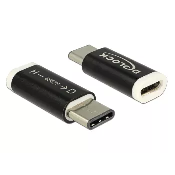 Delock - USB-adapter - 24 pin USB-C (M) naar Micro-USB Type B (V) - USB 3.1 - zwart (65678)