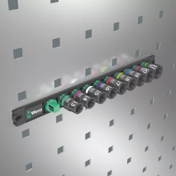 Steeksleutelset Wera 1/2 inch magneetstrip 9-delig voor slagschroevendraaier