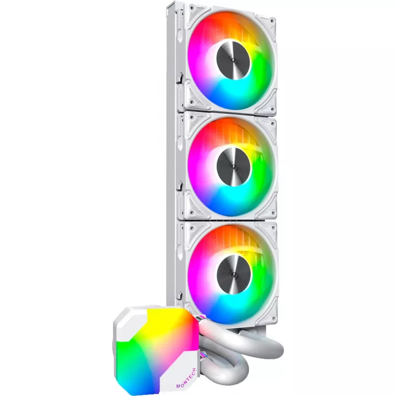 360mm radiator Montech HyperFlow ARGB 360 White — 360mm vloeistofkoelingsradiator voor pc