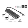 Alcasa HUB-C001A interfacehub USB Type-C 5000 Mbit/s antraciet