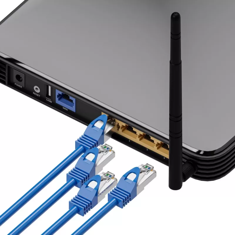 Netwerkkabel Extralink LAN patchkabel Cat.6A RJ-45 Cat6a 0,5 m blauw