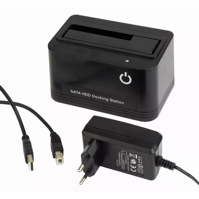 Gembird HD32-U2S-5 dockingstation voor 2,5- en 3,5-inch harde schijven, USB 2.0 Type-A, zwart