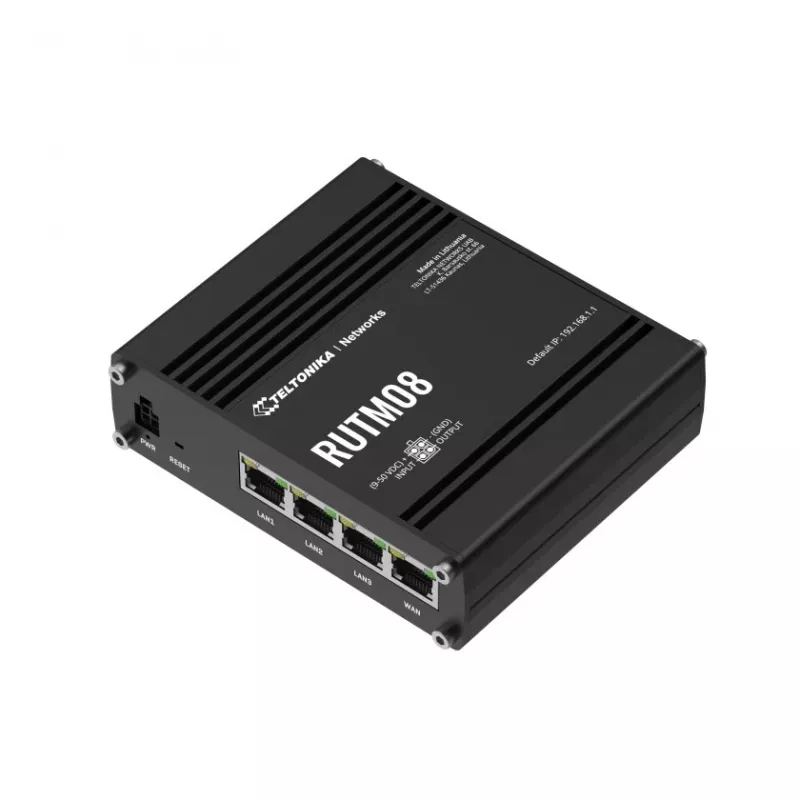 Teltonika RUTM08 bedrade router gigabit ethernet zwart