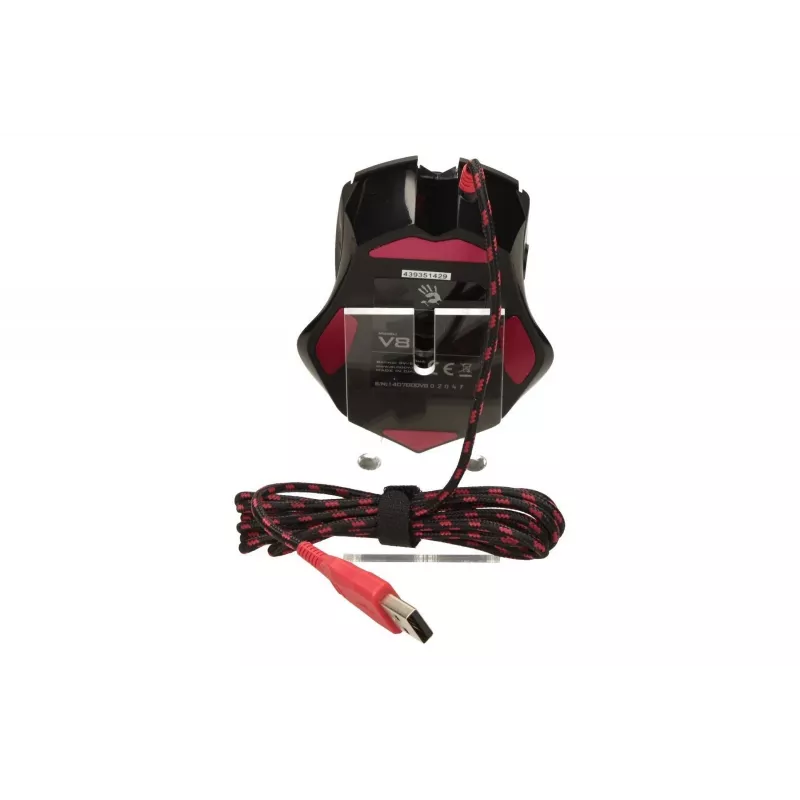 Gaming-muis A4Tech Bloody V8m — 3200 DPI, 8 knoppen, V-Track optisch, USB Type-A, zwart