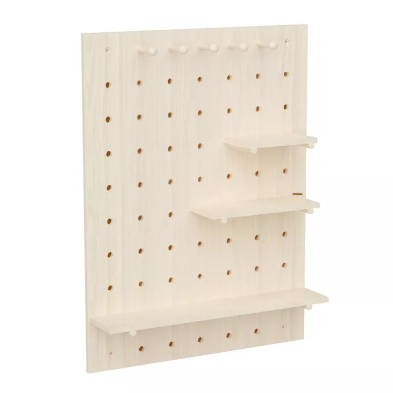 Kabelorganizer MACLEAN MC-131 WD houten bord voor tafel- en wandmontage, max. belasting 20 kg