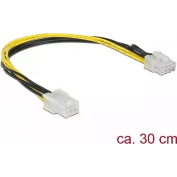 Interne voedingskabel DeLOCK 85535 0,3 m PCI-E 6-pins naar 8-pins