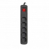 Stekkerdoos ARMAC R5 — 5 stopcontacten, 5 m kabel, zwart