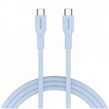 CANYON kabel OnWire 60CL C-C 60W COLOR gevlochten 1m lichtblauw