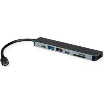 Laptop-dock ROLINE 12021122 USB 3.2 Gen 1 Type-C grijs