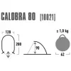 Koepel-/iglotent High Peak Calobra 80 — grijs, 2000×1200×900 mm, polyester bodemzeil, glasvezelstokken