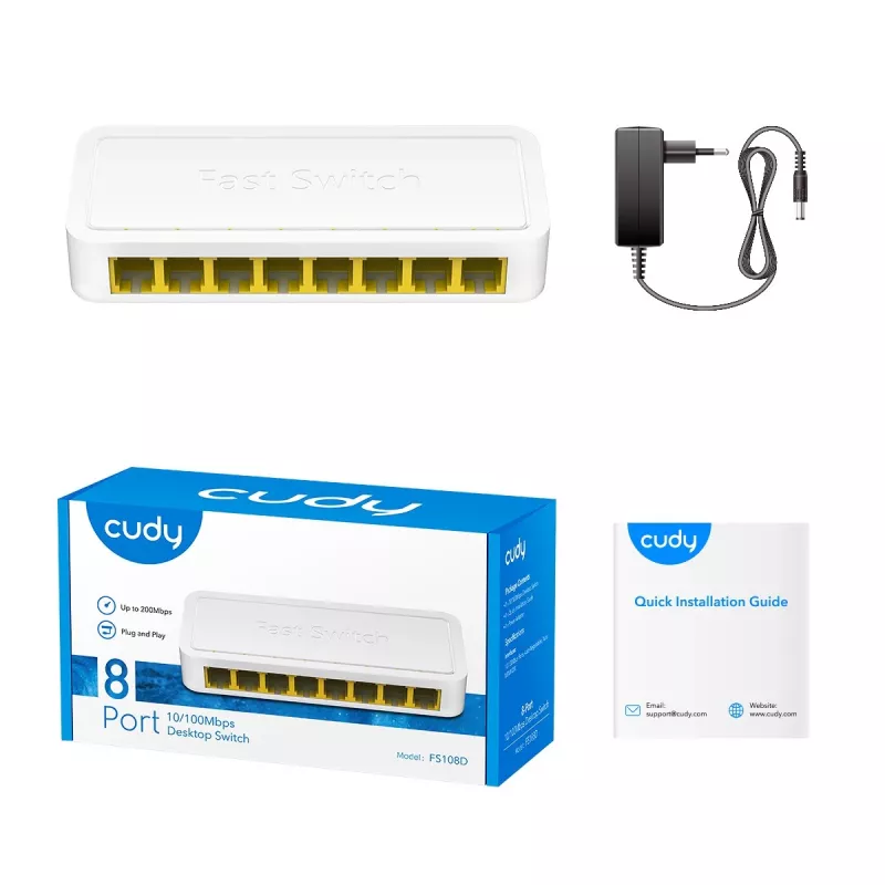 Netwerk-switch Cudy FS108D Fast Ethernet 10/100
