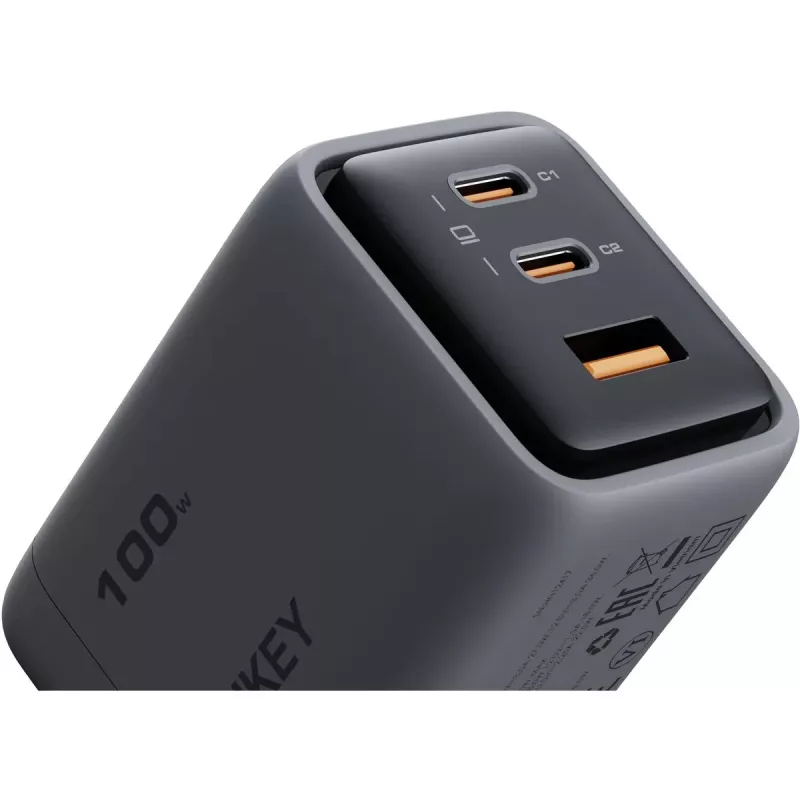 Comet Mix 3 wandlader PA-C5 3xUSB (2xUSB-C en 1xUSB-A) 100W 5A QC5.0 PD3.0 AFC PPS FCP SCP