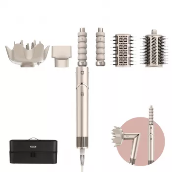 Shark FlexStyle 5-in-1 Air Styler & haardroger met automatische krulopzetstukken, platte borstel, ovale borstel, mondstuk, diffusor, opbergtas, zonder hittebeschadiging