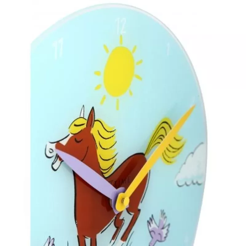 NeXtime klok 8812 Jump for joy, Ø30 cm, wandklok, blauw/meerkleurig
