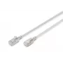 slank patchkabel DIGITUS CAT6A F-FTP, 7 m, grijs, RJ-45–RJ-45, 10 Gbit/s