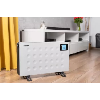 Convector-elektrische kachel NOVEEN CH8000 — 2000 W, 3 vermogensstanden, timer, afstandsbediening, wit