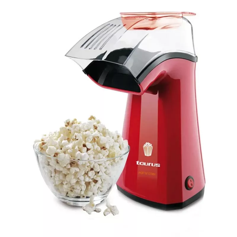 Popcornmachine Taurus 968375000 S7600343 — 1100 W, transparante deksel, 3 min. bereidingstijd