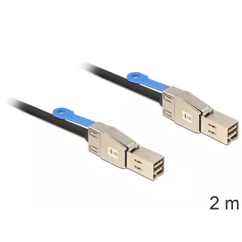 DeLOCK 83395 Serial Attached SCSI (SAS)-kabel 2 m zwart