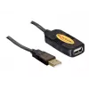 USB-kabel DeLOCK 82446 USB 2.0 10m zwart