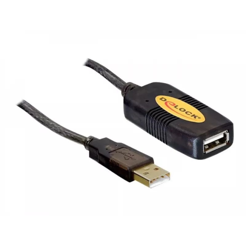 USB-kabel DeLOCK 82446 USB 2.0 10m zwart