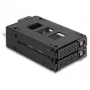 Delock - mobiel opslagrack - smalle bay - 5,25 naar 2 x 2,5 (13,3 cm naar 2 x 6,4 cm) - zwart (47019)