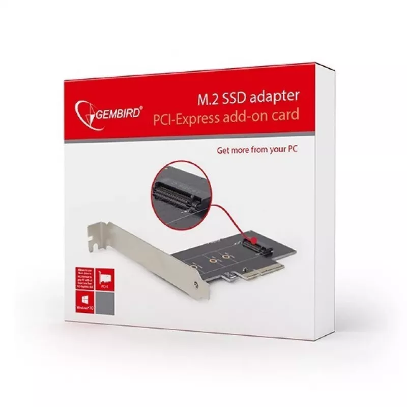Gembird PEX-M2-01 interfacekaarten/adapters intern M.2, PCIe