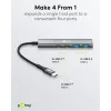 Goobay Slim 4-poorts USB-hub USB-C naar/USB-A 5 Gbit/s - stekker USB 3.2 (76563)