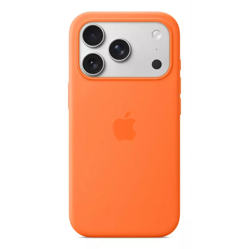 Silicone hoes Apple iPhone 17 Pro MagSafe oranje hoes