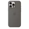 Siliconen case met MagSafe voor iPhone 16 Pro Max - steengrijs