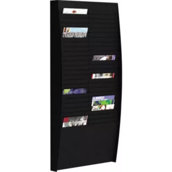 Wandgemonteerd sorteerbord Paperflow V 50F A4V2X25.01 voor A4-documenten, zwart