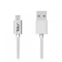 USB-naar-micro-USB-datakabel Tellur nylon omvlochten 1 m zilver