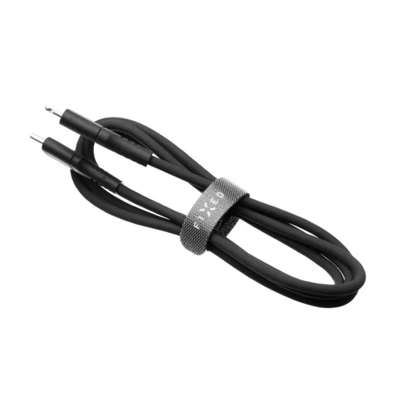 USB-C-naar-Lightning vaste kabel FIXED FIXDLS-CL12-BK 1,2 m vloeibaar siliconen